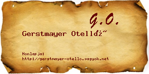 Gerstmayer Otelló névjegykártya